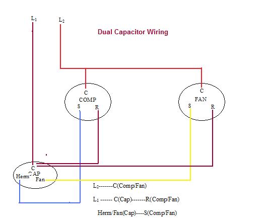3 Wire Ac Dual Capacitor Wiring Diagram from www.jackappliancerepair.com